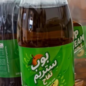 مياه غازية بوب ستريم 330 مل نكهة تفاح
